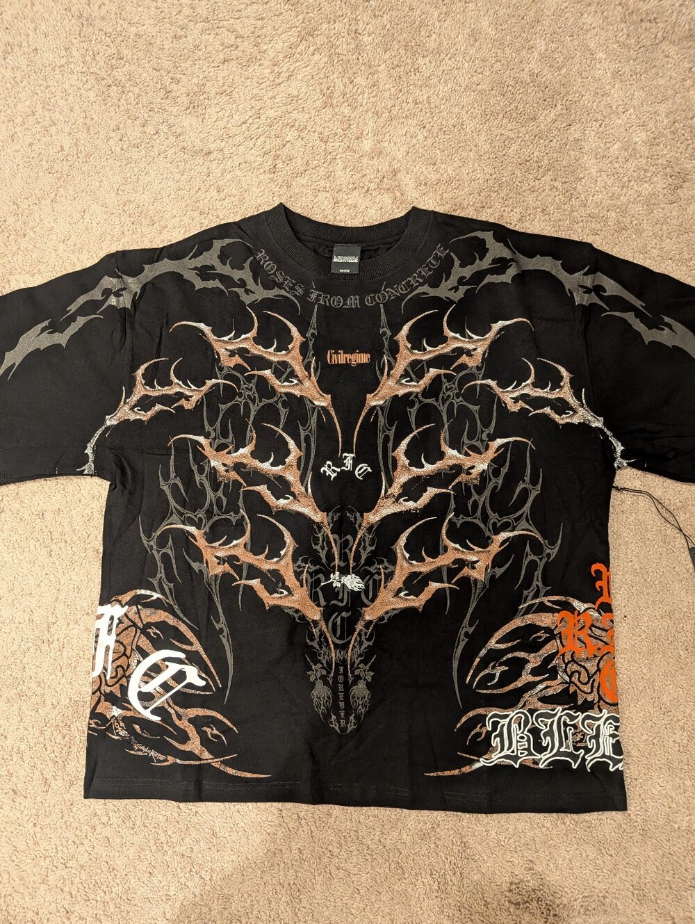 Civil Regime x BLEACH Ichigo’s Bankai 199X Oversized Tee 2XL NWT